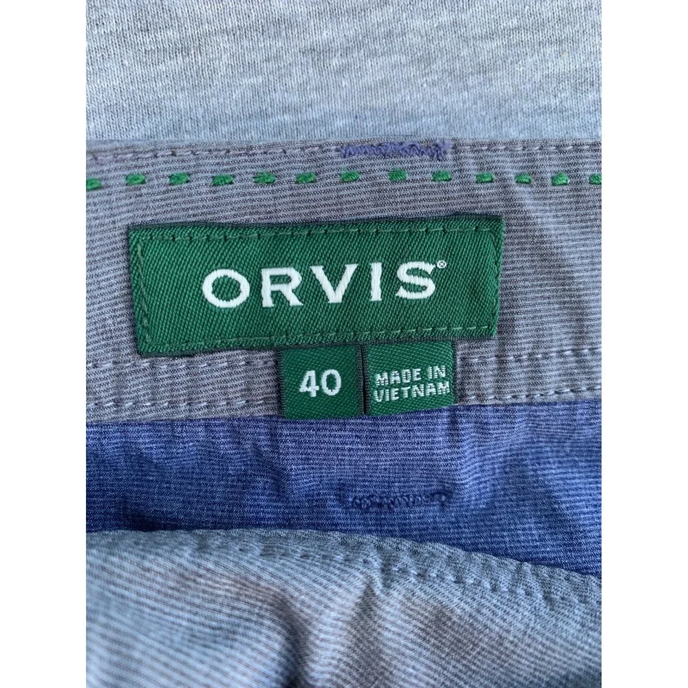 Orvis Mens Tech Performance Stretch Shorts Blue Size 40 Hiking Fishing